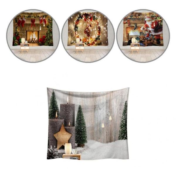 

tapestries wear resistant rectangle christmas retro style wall tapestry for
