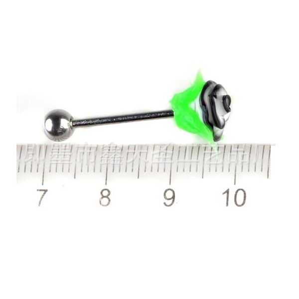 

xintiansheng puncture decoration silicone tongue nail. hairy ball umbilical ring. 1.6*16.6.10