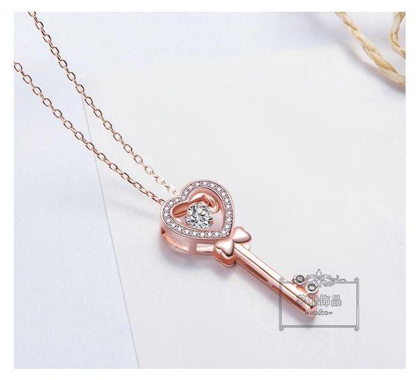 

chains zircon pendant necklace trendy clavicle chain charms for girl 2021 fashion sweet and simple japanese korean version gifts, Silver