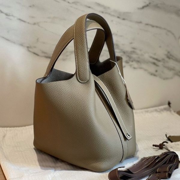 

5a ladies handbag underarm bags luxury designer small bucket bag full leather with silk scarf design famous fashion totes purse portable wal