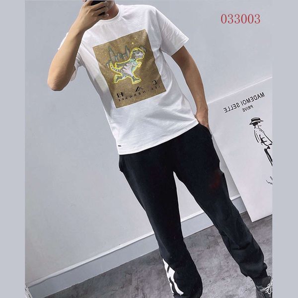 

21g family short sleeve coa dinosaur t-shirt for men and women, White;black