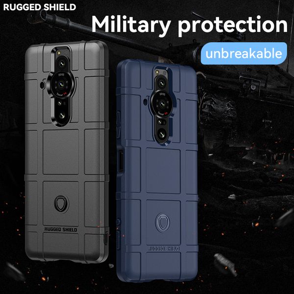 Custodie per cellulari in silicone con scudo robusto per protezione militare per Sony Xperia Pro I ACE2 Xperia1iii 5III 10III L3 XperiaXA4 XZ5 XA3 Cover posteriore per armatura ultra antiurto