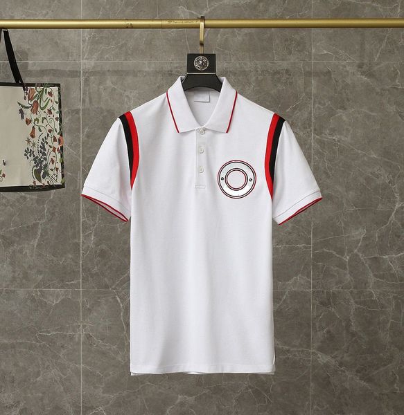

2023 summer hombre big tee horse stripe stitching polo men short sleeve shirt camisa burbrery embroidered homme masculine oversized clothing, White;black