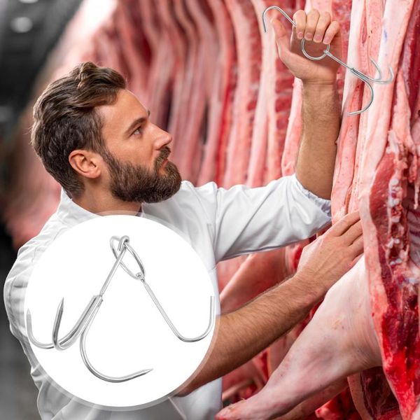 

fishing hooks 1 pc meat stainless steel bbq grill hanger pork hook kitchen gadget