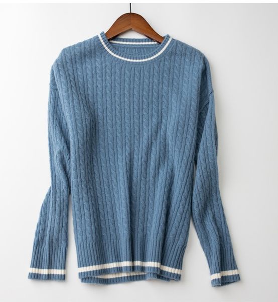 

sweaters cashmere sweater female head round neck short loose thickening twist solid color knitted sweaters women autumn winter pullover, White;black