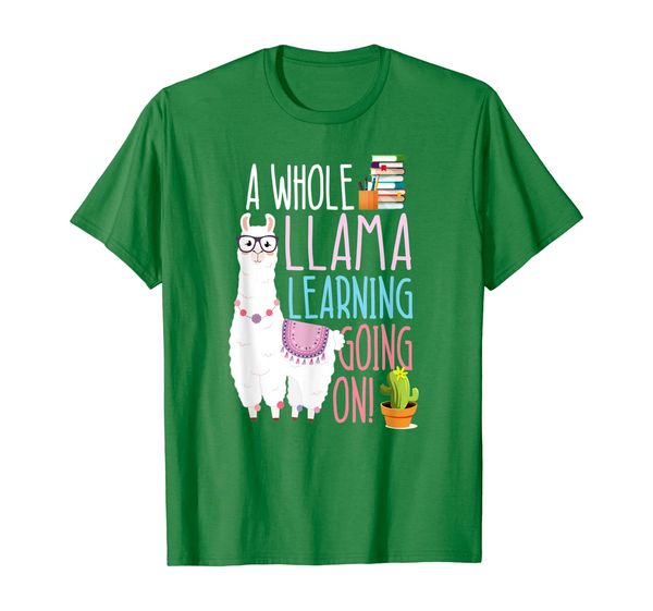 

A Whole Llama Learning Going On Book Reading School Llama T-Shirt, Mainly pictures