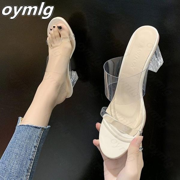 

transparent pu beige high heels women summer shoes fashion concise hollow slip-on open toe casual female dress, Black