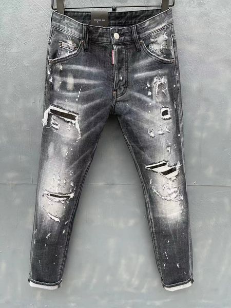 

luxury new summer mens holes denim shorts fashion men denim jeans slim straight pants trend mens designer pants, Blue