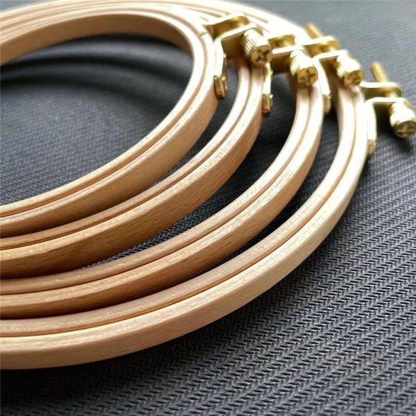 

sewing notions & tools beech round embroidery hoop wood frame hand racks cross stitching rings for needlework diy, Black