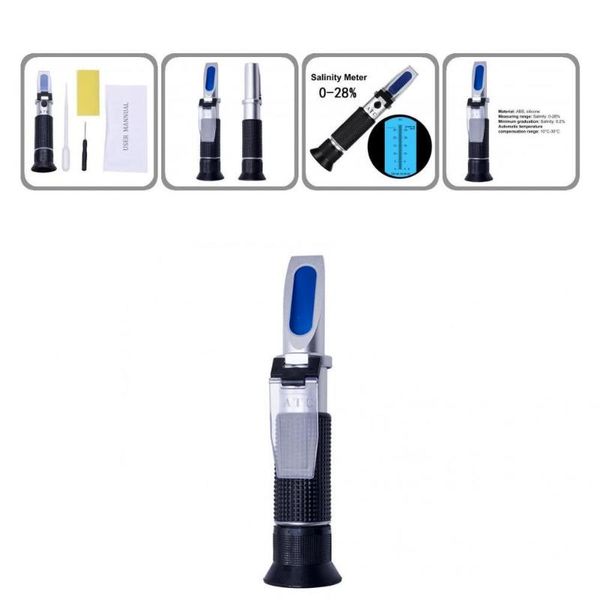 

watering equipments salinity meter hand-held black automatic temperature compensation salt detection dedicated refractometer