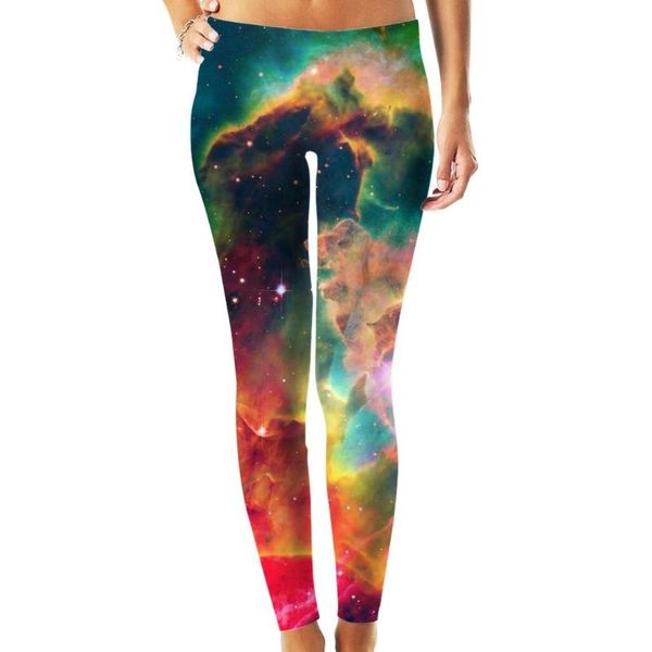

women's leggings women fashion 3d digital printing crimson nebula elastic female skinny gothic ddk1, Black
