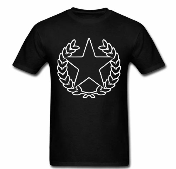 

star circle vine anarchy government revolution graphic shirt t-shirt, White;black