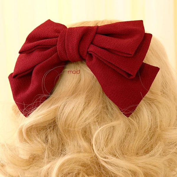 

other event & party supplies miss jk hair accessories japanese oversized bow seersucker three-layer hairpin lolita side clip