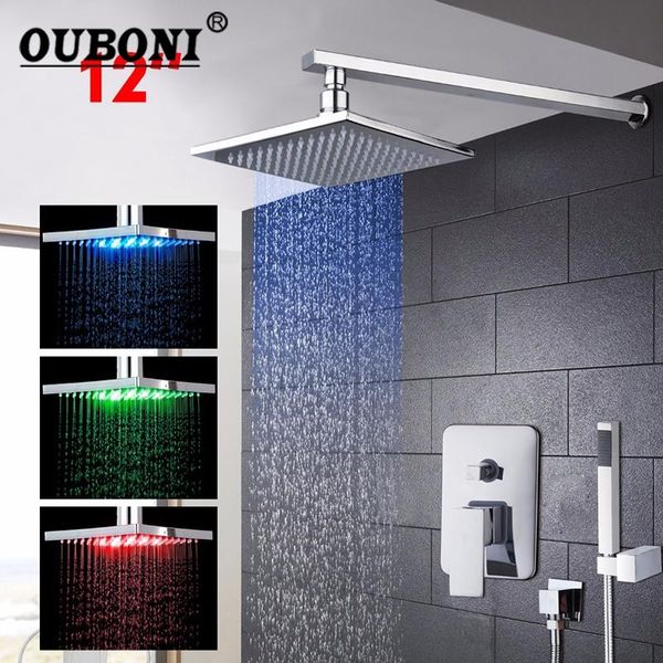 

8 10 12 16 inch solid brass bathroom bath rainfall shower head with hand sprayer set faucets sets