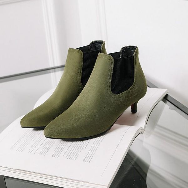 

boots oversized shoes 9 10 17 women ankle for ladies tapered and solid, Black