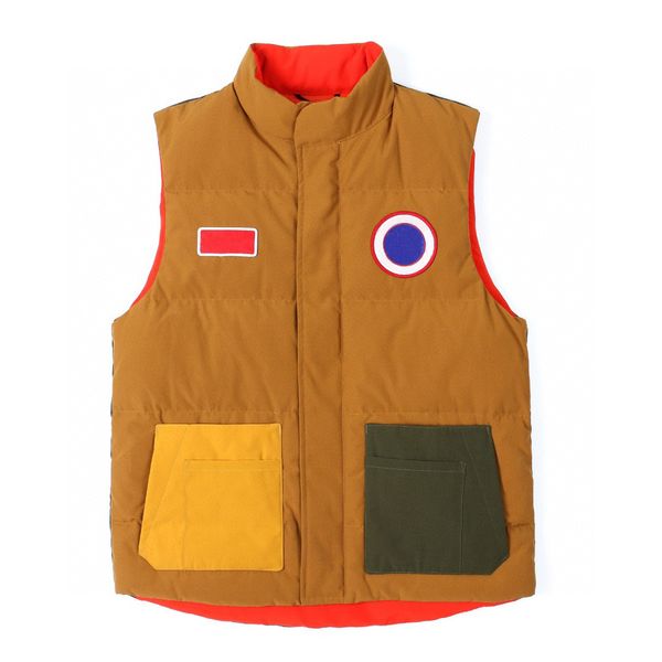 

designer men winter vest thick jacket warm vest coat men's and women's down jackets sleeveless natural color, Black;white