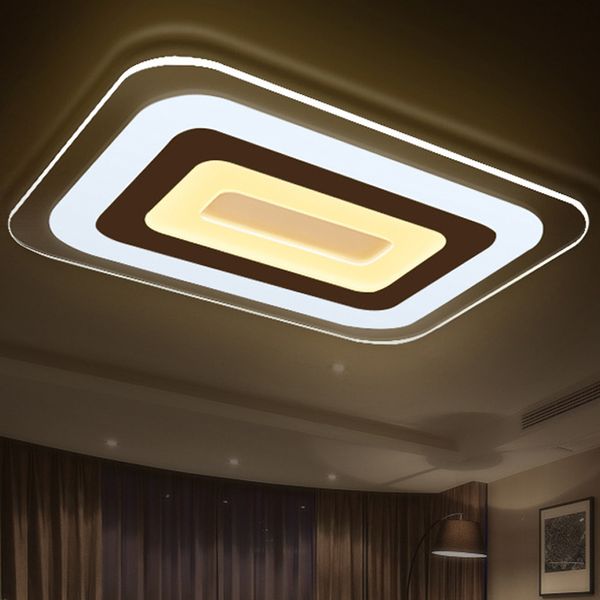 Ultra-fino acrílico moderno teto quadrado luzes para sala de estar Quarto Lamparas de Techo Colgante LED luminária de teto