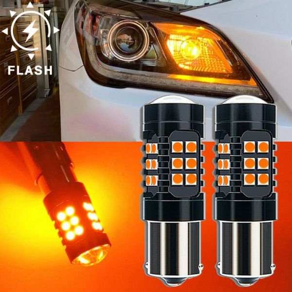 

emergency lights strobe 1156 led bulbs tail turn signals 12v-24v 2pcs set