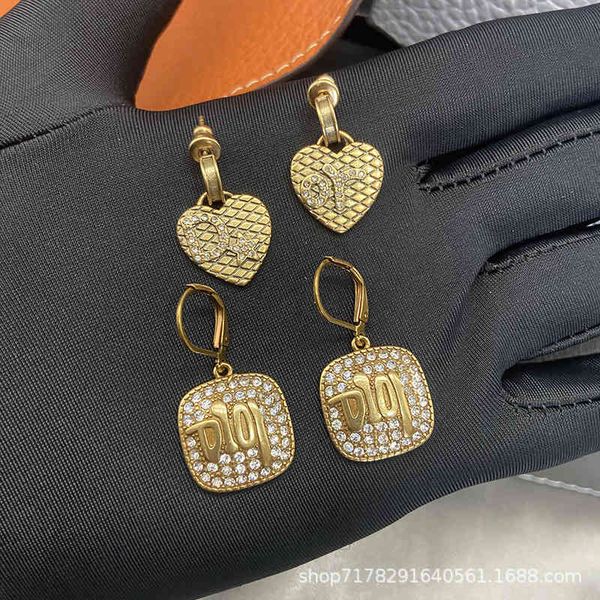 

square earrings small and red. the female love made of brass fine jewelry discount, Golden;silver