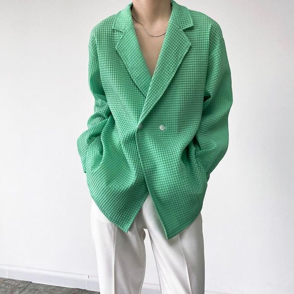 

men's casual shirts men korean streetwear fashion long sleeve loose plaid shirt women oversize cardigan autumn pink green, White;black