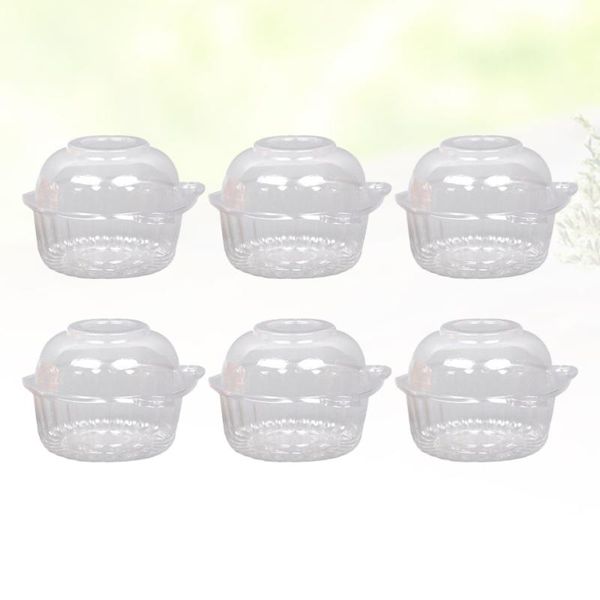 

gift wrap 50 pcs disposable transparent cake pastries box cupcake muffin dome holders cases boxes cups (cat head shaped)