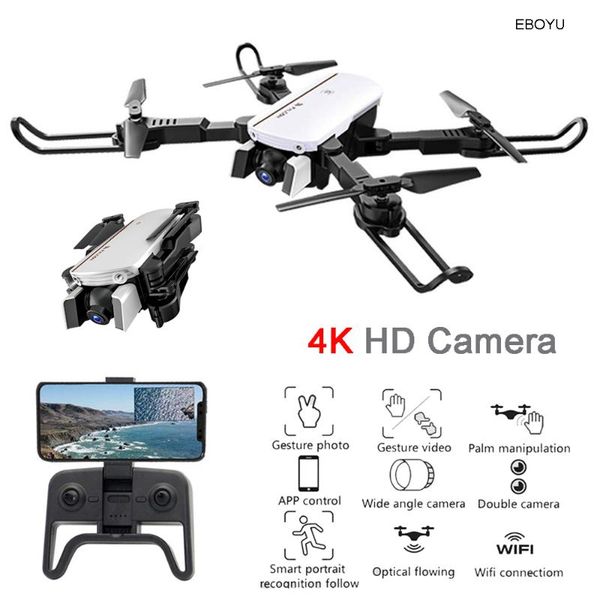 

drone 4k/1080p wide angle wifi fpv camera optical flow positioning altitude hold gesture control quadcopter rtf drones