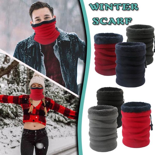 

scarves 2021 winter scarf men women warm knitted ring thick elastic mufflers neck warmer plush collar, Blue;gray