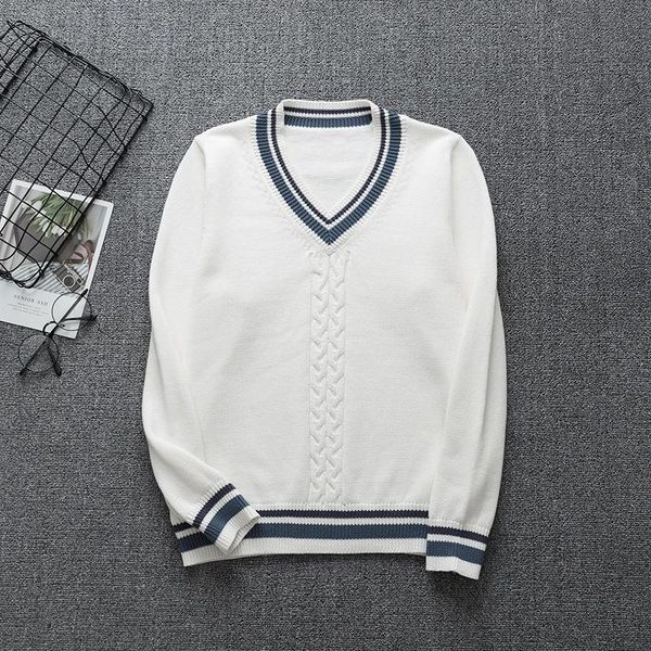

women's sweaters european and american style -selling v-neck college pullover fashion trend outdoor casual sweater, White;black