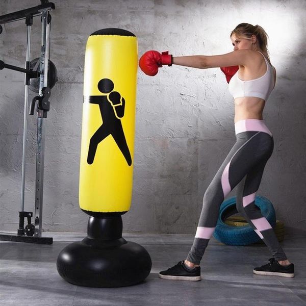 

sand bag 160cm inflatable boxing post tumbler punching tools pvc thickened bottom vertical equipment fitness relief