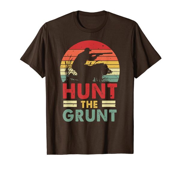 

cool hunting hog hunt the grunt costume hunter gift daddy t-shirt, White;black