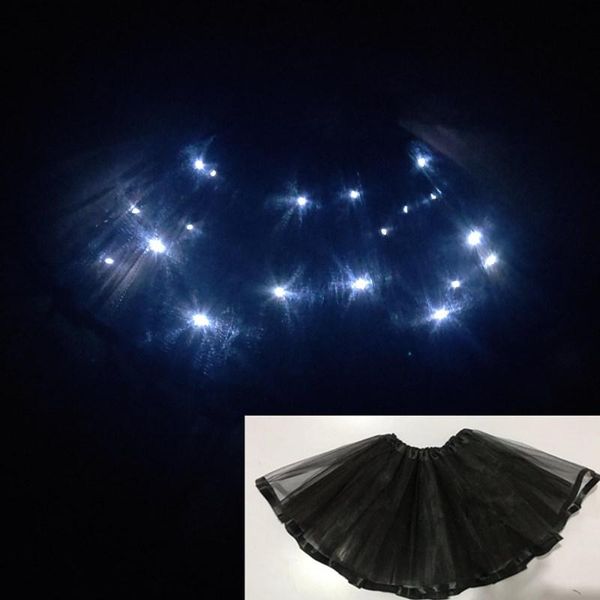 

year light led girl kids clothes tutu skirt princess party tutus tulle pettiskirt child ballet dance christmas black skirts