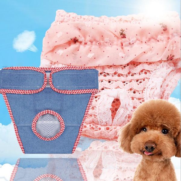 

dog apparel physiological pants diaper menstruation underwear briefs for sanitary washable female puppy shorts panties s-xxl