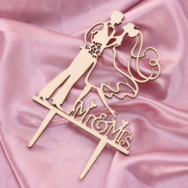 

other festive & party supplies wooden cupcake ers mr&mrs bride bridegroom wedding cake picks diy color for
