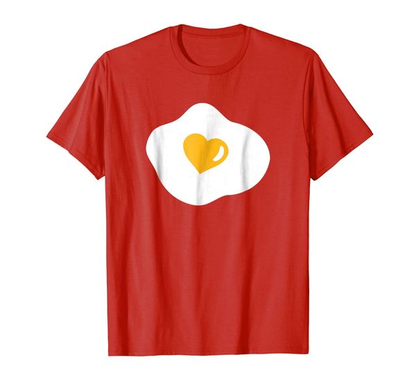 

fried egg heart t-shirt, White;black