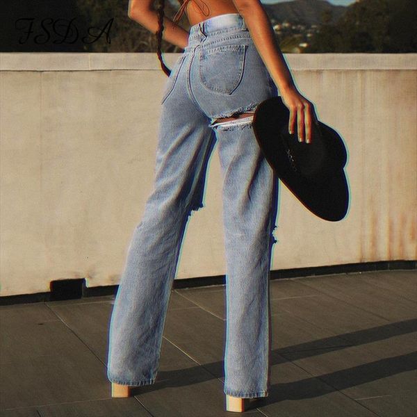 

y2k summer spring jean women capri casual blue hollow out fashion high waist vintage wide leg denim trousers sexy, Black;white
