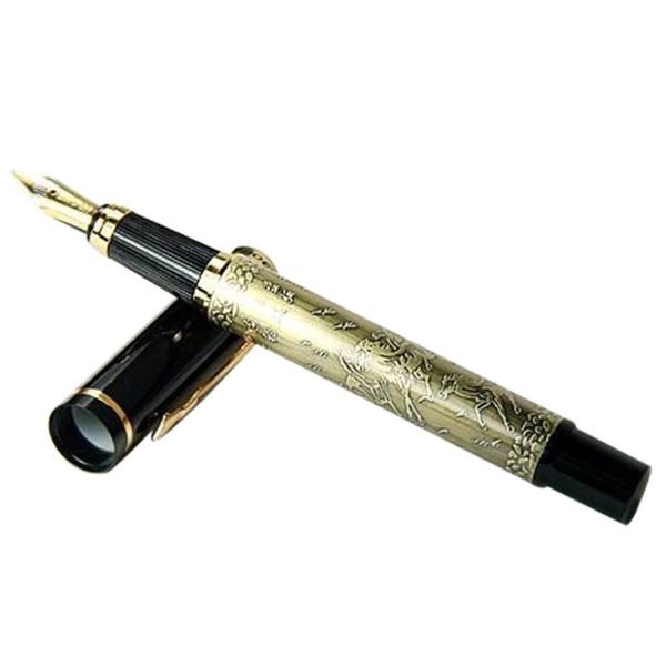 

fountain pens aaaj-baoer 507 relief metal eight horses pen (green bronze)