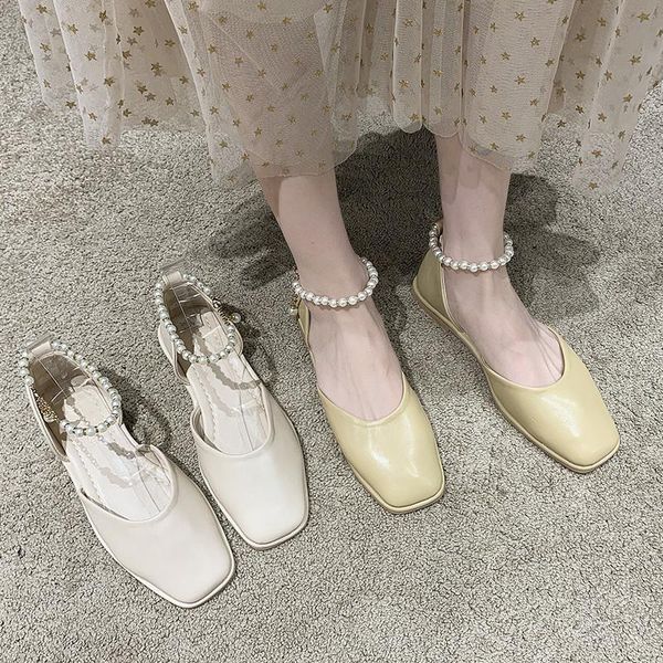 

sandals comfort shoes for women flat clear heels suit female beige 2021 summer without closed black girls fashion pearl soli