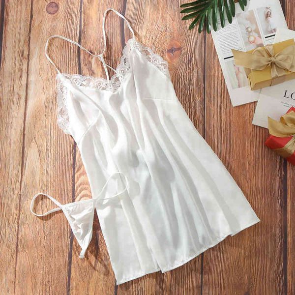 

and lace back sleepwear, Red;black