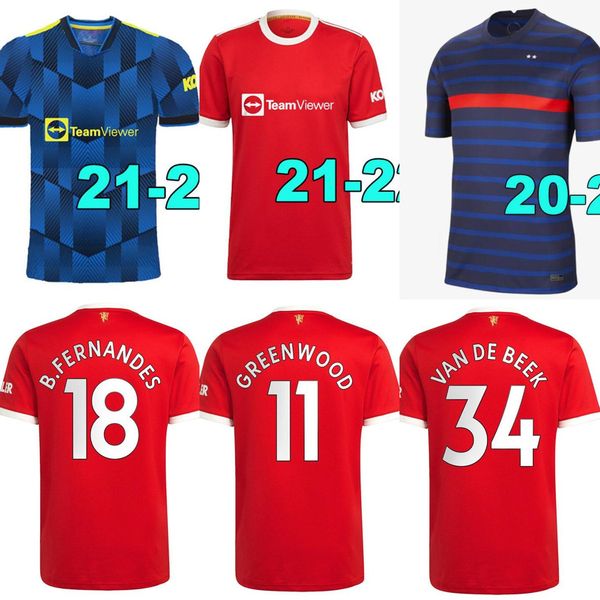 

sancho manchester soccer jerseys united fans player version bruno fernandes martial utd pogba rashford football shirt 2021 2022 women man +, Black;yellow