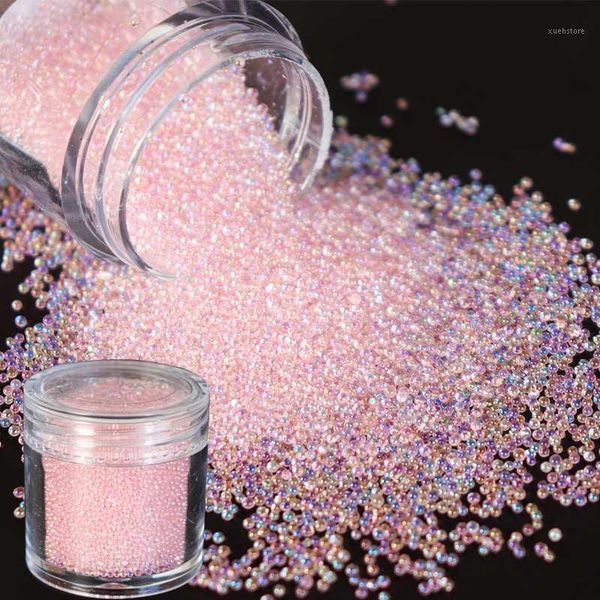 

nail rhinestone shiny glass 3d crystal mini small beads ab color diy stone caviar balls art decorations accessories rkbl1, Silver;gold