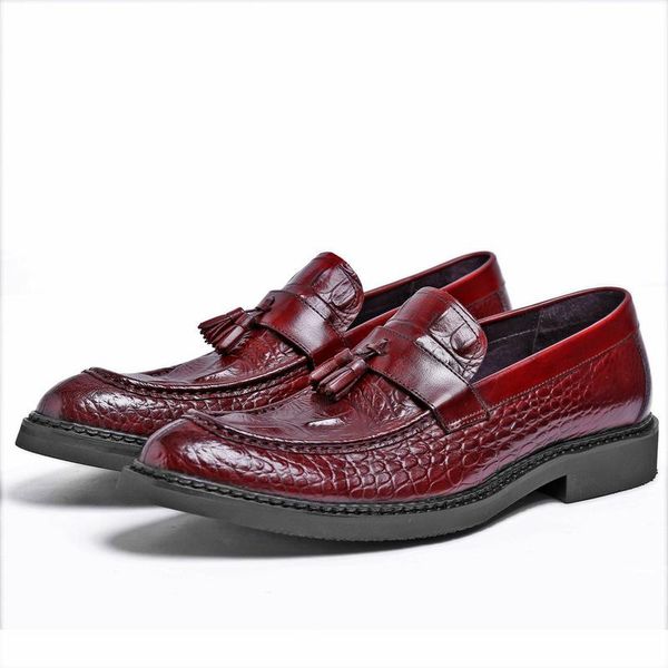 

dress shoes men cattle leather men's embossed formal wear work oxfords for, Black