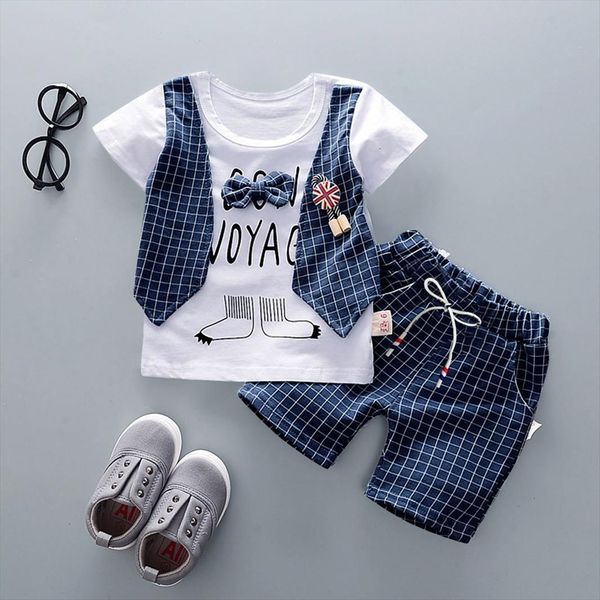 

toddler baby boys clothing gentleman bow t shirt shorts pants outfits clothes kids casual summer set roupa infantil menino, White