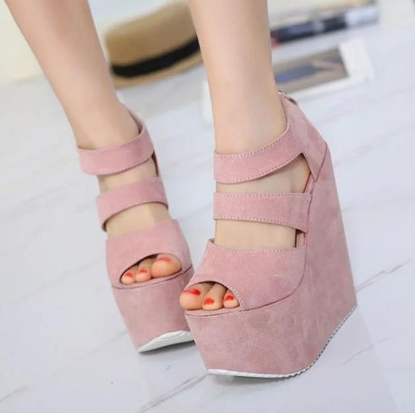 

sky high platform waterproof sandals with, Black