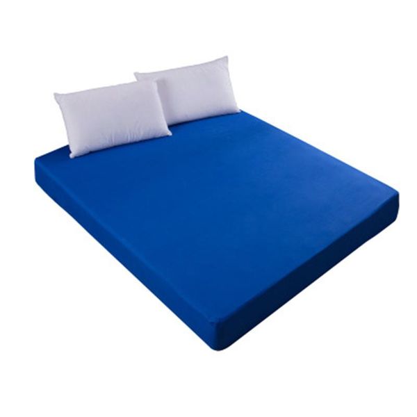 

sheets & sets 1pc 100% polyester solid fitted sheet mattress protector cover with elastic band make clean many colors avaiable