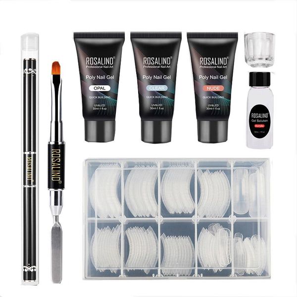 

nail gel 30ml extension glue tool set 3pcs art style quick liquid supplies for professionals coat, Red;pink