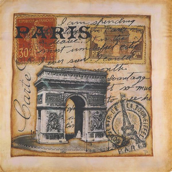 

paris al arch 70*70cm square silk scarf women fashion print small neck scarfs hair band foulard hand kerchief shawl scarves, Blue;gray