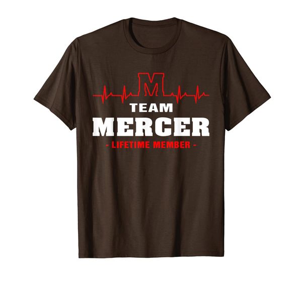 

team mercer lifetime member shirt surname, last name gift t-shirt, White;black