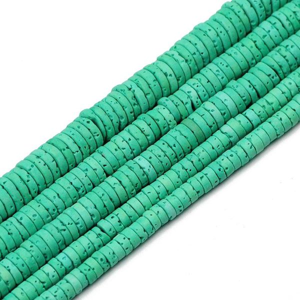 

other round flat 4/6/8mm green coins volcanics lava natural stone spacers charm loose beads for jewelry making diy bracelets necklace
