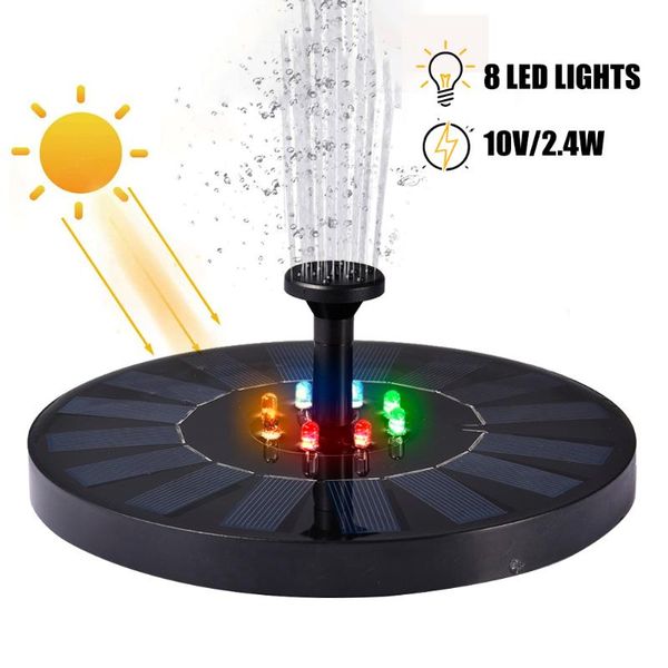 

10v/2.4w solar water fountain floating led with automatic color change for swimming pool garden decoration decorations