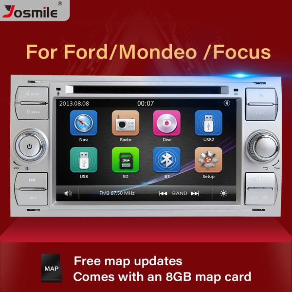 

player 2 din car dvd for focus fiesta mondeo 4 c-max s-max fusion transit kuga multimedia radio gps navigation audio